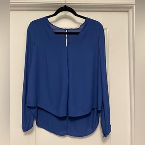 Royal Blue long sleeve Lush blouse